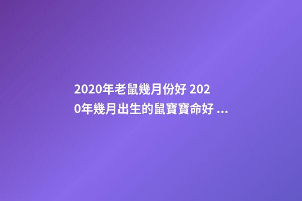 2020年老鼠幾月份好 2020年幾月出生的鼠寶寶命好 2020年屬鼠幾月出生好 2020年屬鼠幾點幾分出生最好-第1張-觀點-玄機派
